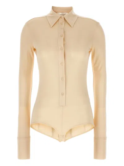 Sportmax Woman Bodysuit Ivory Size L Viscose In Neutral