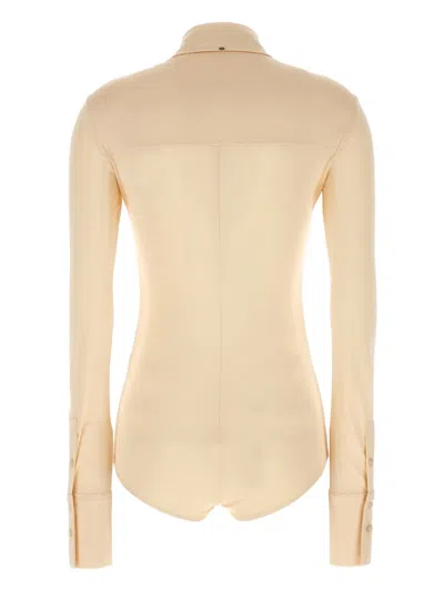 Sportmax Woman Bodysuit Ivory Size L Viscose In Neutral