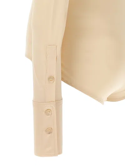 Sportmax Woman Bodysuit Ivory Size L Viscose In Neutral