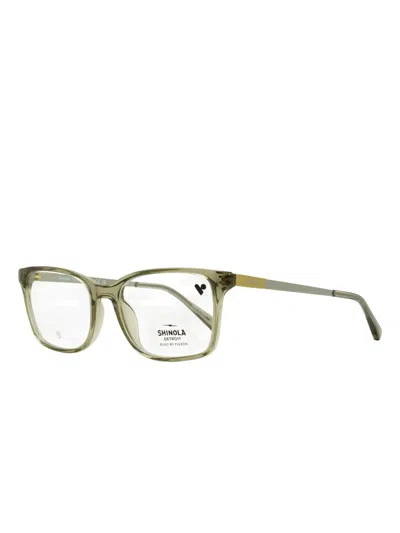 Shinola Sh37003 Flexon Rectangular Eyeglasses In Green