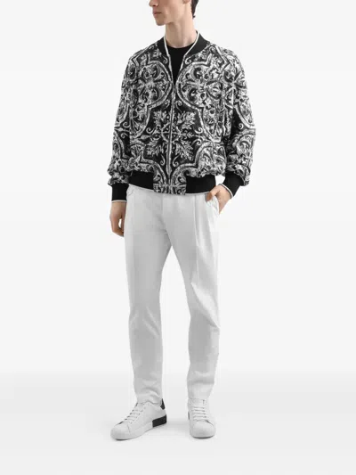 Dolce & Gabbana Dart-detail Tailored Trousers In White