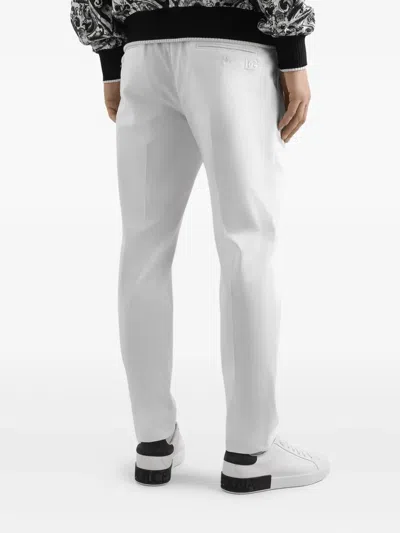 Dolce & Gabbana Dart-detail Tailored Trousers In White