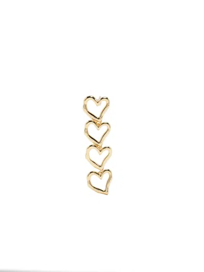 Maje Heart-shaped Earrings In Gold