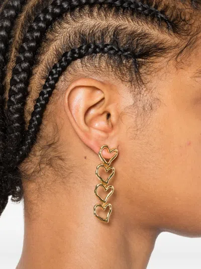 Maje Heart-shaped Earrings In Gold