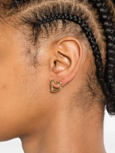 Maje Heart-shaped Earrings In Gold