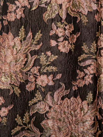 Pre-owned Alice And Olivia  Floral-jacquard Skirt In Brown