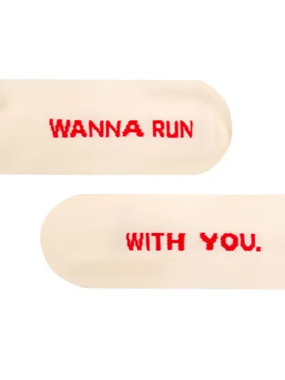 Peaufine Athletics Run With You Crew Socks