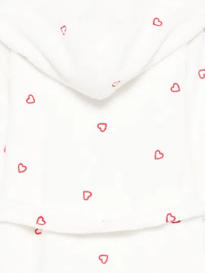 Petit Bateau Heart-print Dressing Gown In White