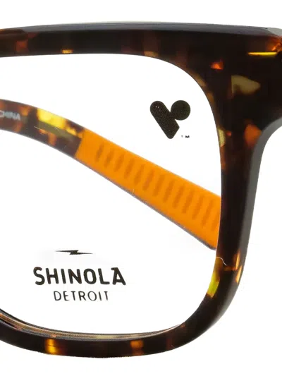 Shinola Rectangle Frame Tortoise Glasses In Brown