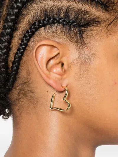 Maje Heart-shaped Earrings In Gold