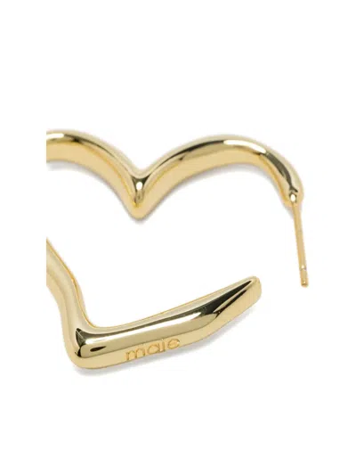 Maje Heart-shaped Earrings In Gold