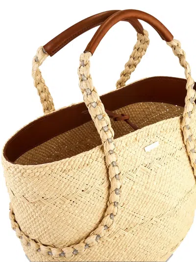 Aquazzura Isla Woven Straw Tote Bag