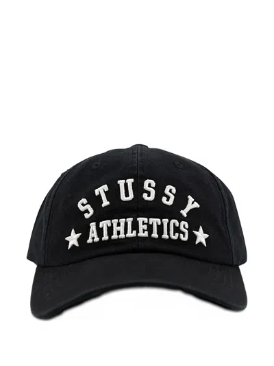 Stussy Embroidered-logo Baseball Cap In Black