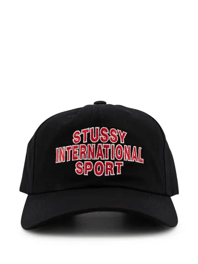 Stussy Embroidered Cap In Black