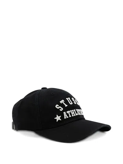 Stussy Embroidered-logo Baseball Cap In Black