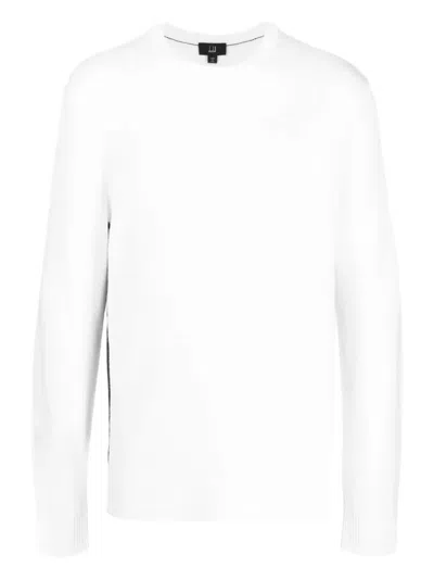 Dunhill Side Stripe Detail Sweater In White