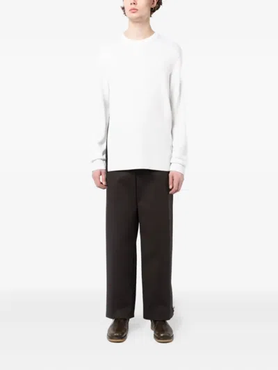 Dunhill Side Stripe Detail Sweater In White