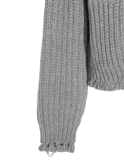 Blumarine Fur-trimmed Knitted Jacket