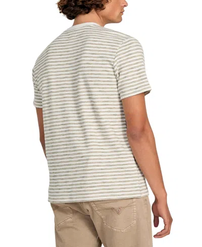 Guess Men's Baxter Short Sleeve Striped Crewneck T-shirt In Gray