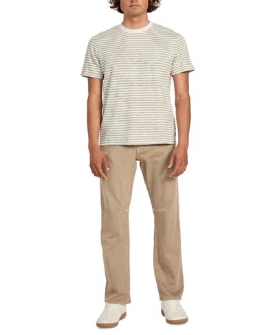 Guess Men's Baxter Short Sleeve Striped Crewneck T-shirt In Gray