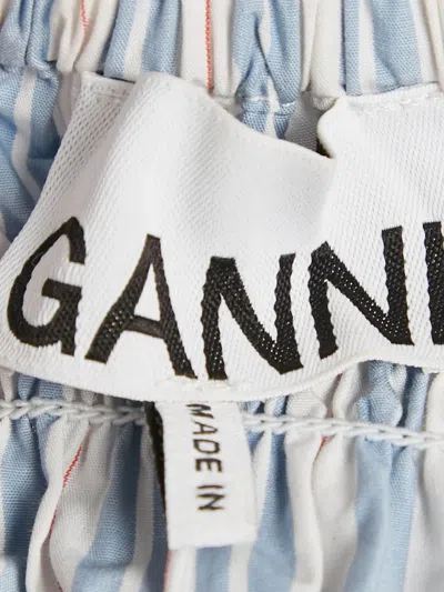 Pre-owned Ganni 2024  Stripe-pattern Asymmetric-hem Top