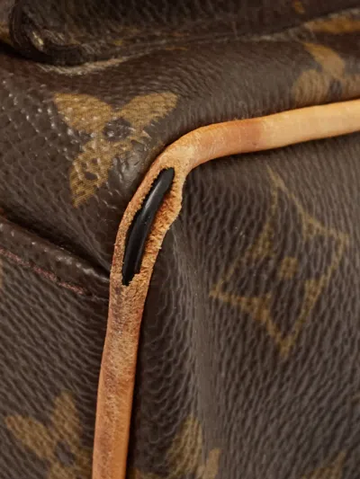 Pre-owned Louis Vuitton 2000s Manhattan Pm Monogram Leather Tote Bag In Brown