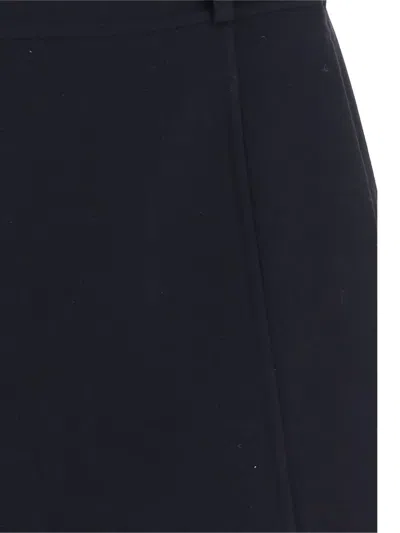 Jil Sander Wool Mini Skirt In Blue