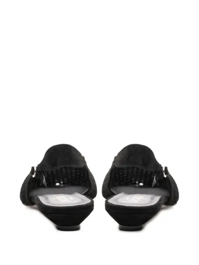 Poche Paris Perforated Slingback Flat Pumps