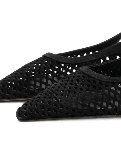 Poche Paris Perforated Slingback Flat Pumps