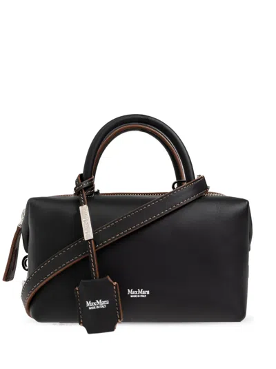 Max Mara Logo-print Leather Tote Bag
