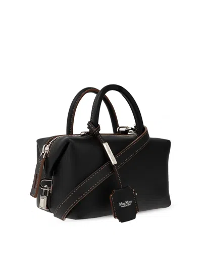 Max Mara Logo-print Leather Tote Bag
