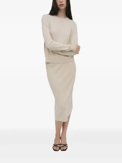 Rosetta Getty Crew-neck Long-sleeve T-shirt In Neutral