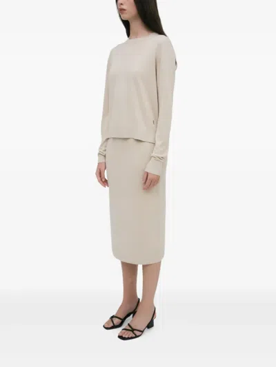 Rosetta Getty Crew-neck Long-sleeve T-shirt In Neutral