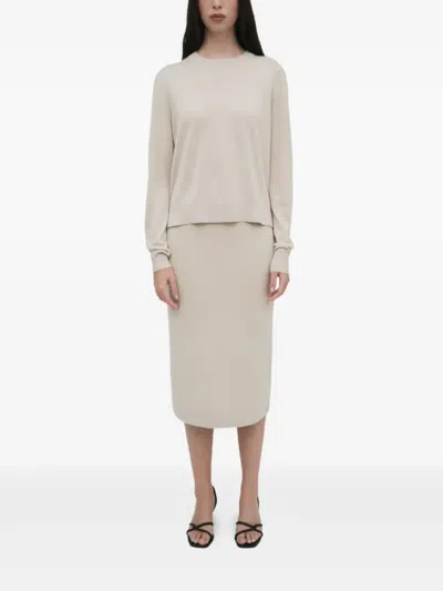 Rosetta Getty Crew-neck Long-sleeve T-shirt In Neutral