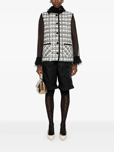 Valentino Button-up Vest In Brown