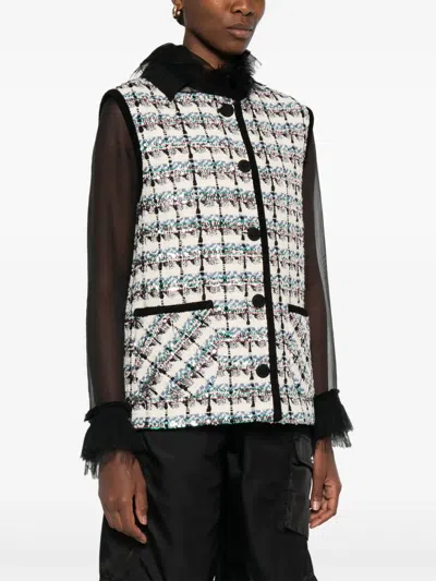 Valentino Button-up Vest In Brown