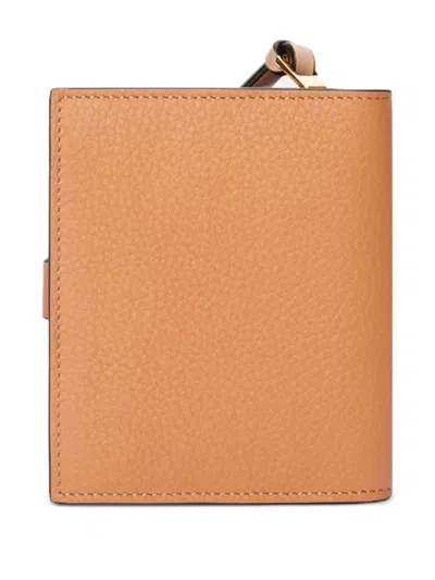 Loewe Logo-debossed Wallet In Brown