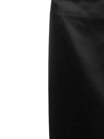 The Row Balmira Satin Pencil Skirt In Black