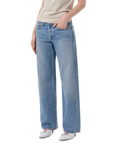 Agolde Low Rise Baggy Jeans In Vault In Blue