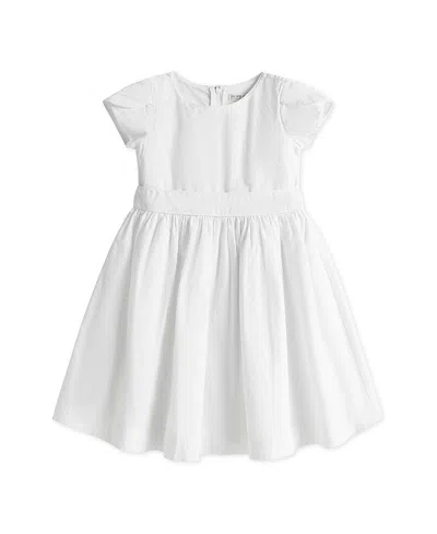 Hope & Henry Girls' Organic Tulip Sleeve Party Dress, Kids In White