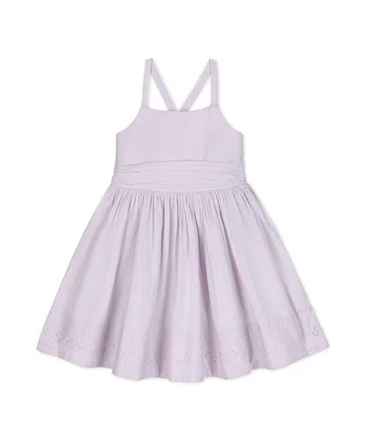 Hope & Henry Girls' Organic Embroidered Special Sundress, Toddler In Purple
