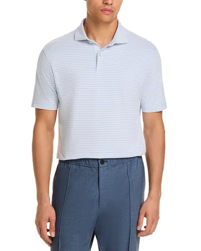 Peter Millar Crown Crafted Albatross Cotton Blend Pique Polo Shirt In Gray