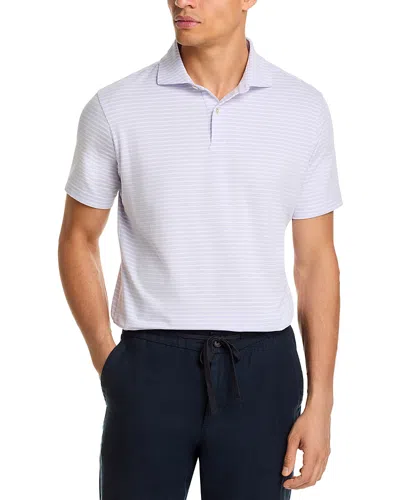 Peter Millar Crown Crafted Albatross Cotton Blend Pique Polo Shirt In White