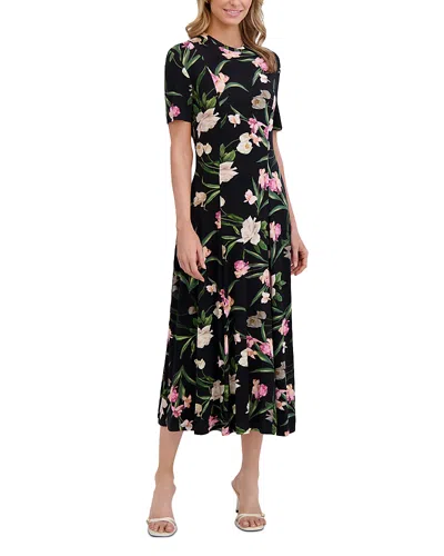 Ted Baker Short Sleeve Jersey Maxi Dress In Black