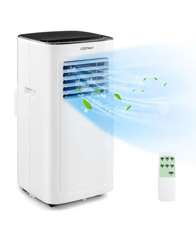 Costway 6000 Btu (9000 Btu Ashar) Portable Air Conditioner 3-in-1 Ac Unit With Cool Dehum Fan Sleep Mode In White
