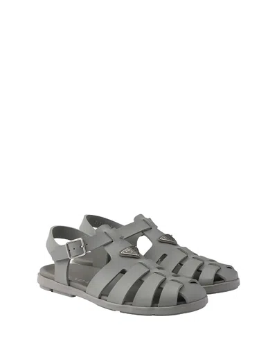 Prada Strappy Sandals In Gray