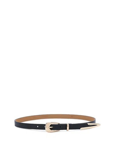 Ettika Liquid Metal Western Buckle Belt In Black