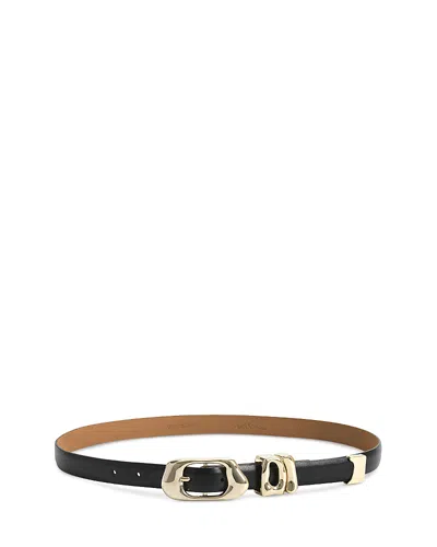 Ettika Molten Leather Belt In Black