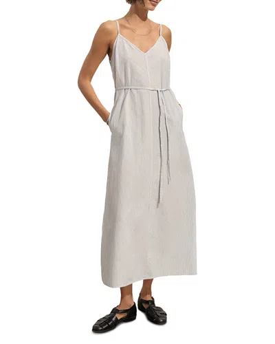 Buck Mason Mainstay Maxi Slip Dress In Gray