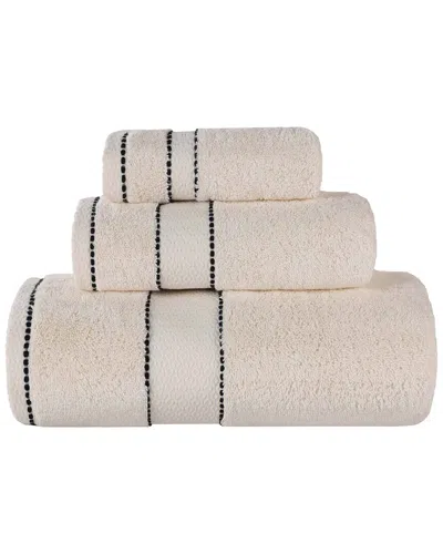 Superior Niles Giza Cotton Dobby Ultra-plush Thick Soft Absorbent 3pc Towel Set In Neutral